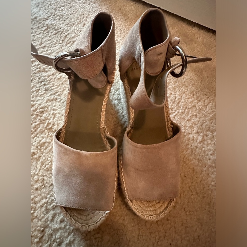 Marc Fisher Alida Tan Suede Wedge Sz 8.5